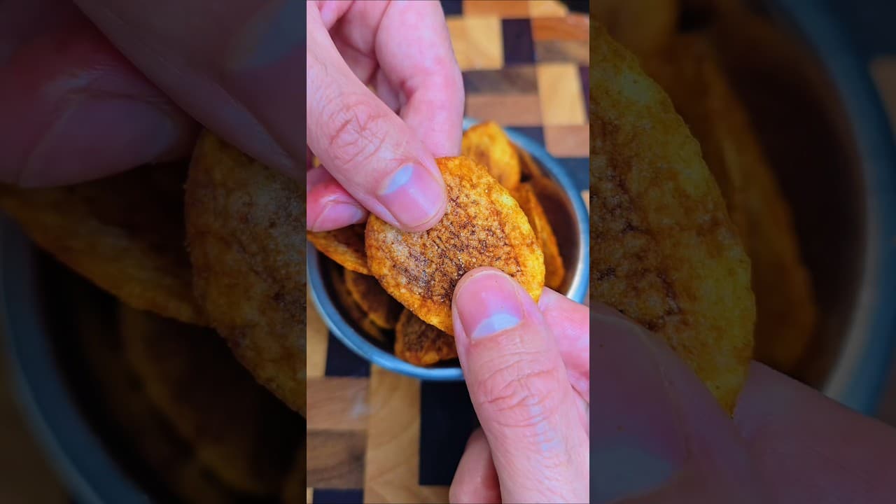 Chips maison au micro-ondes et salade de mozzarella
