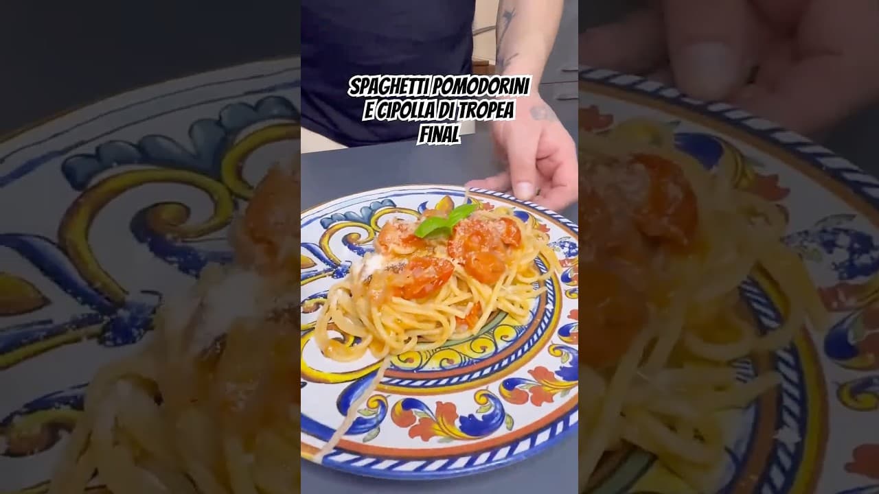 Spaghetti pomodorini e cipolla di Tropea