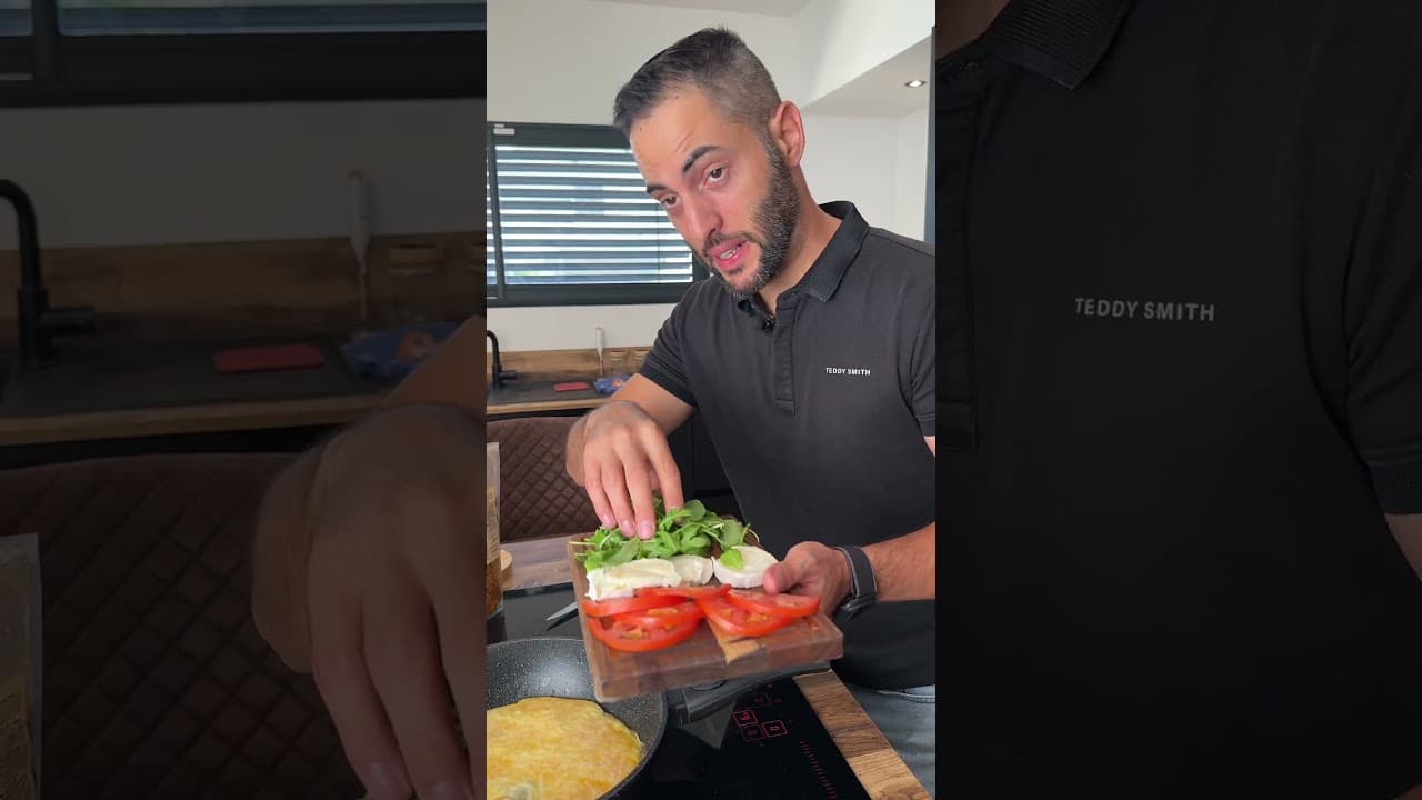 Wrap d'omelette aux pommes de terre, roquette et chèvre