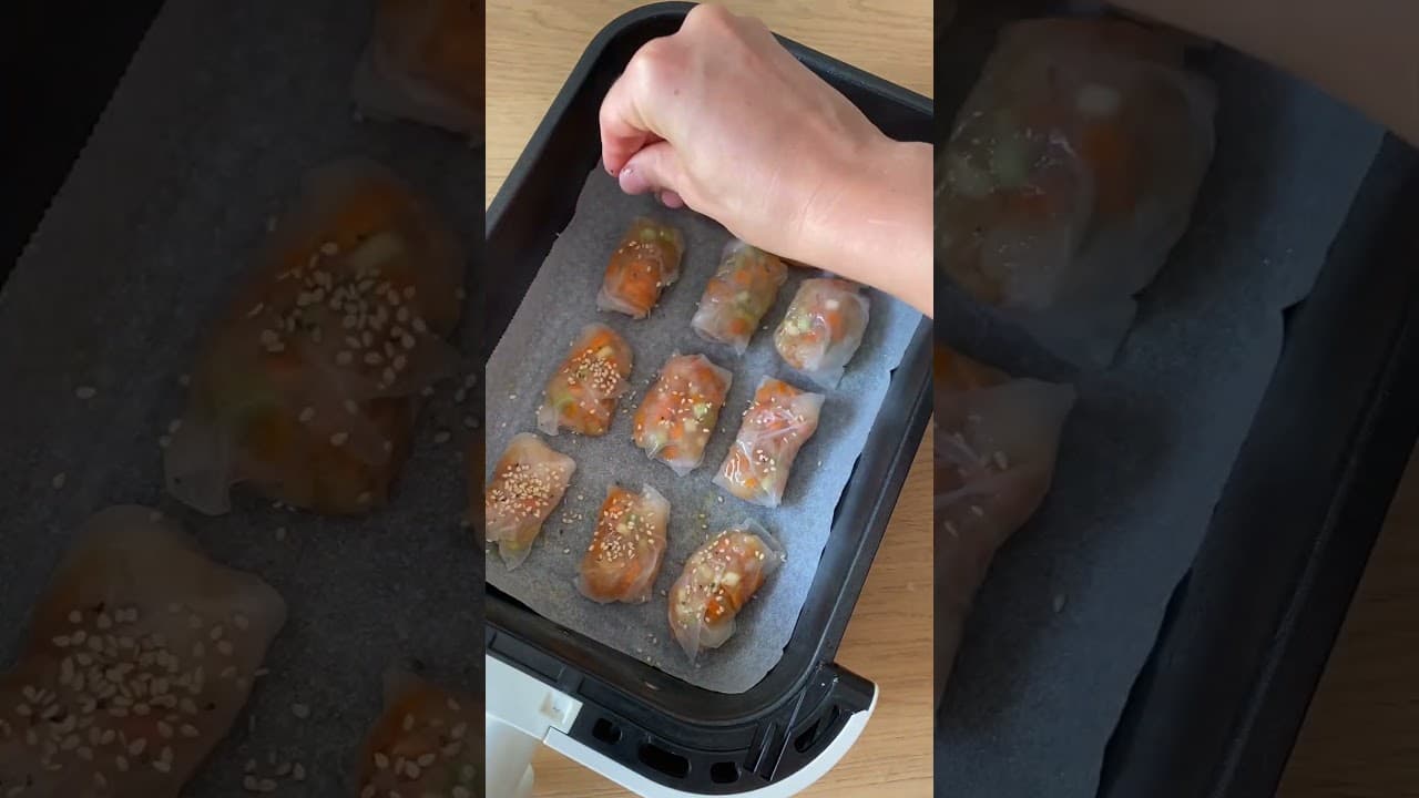 Rouleaux de riz et crevettes à l'airfryer