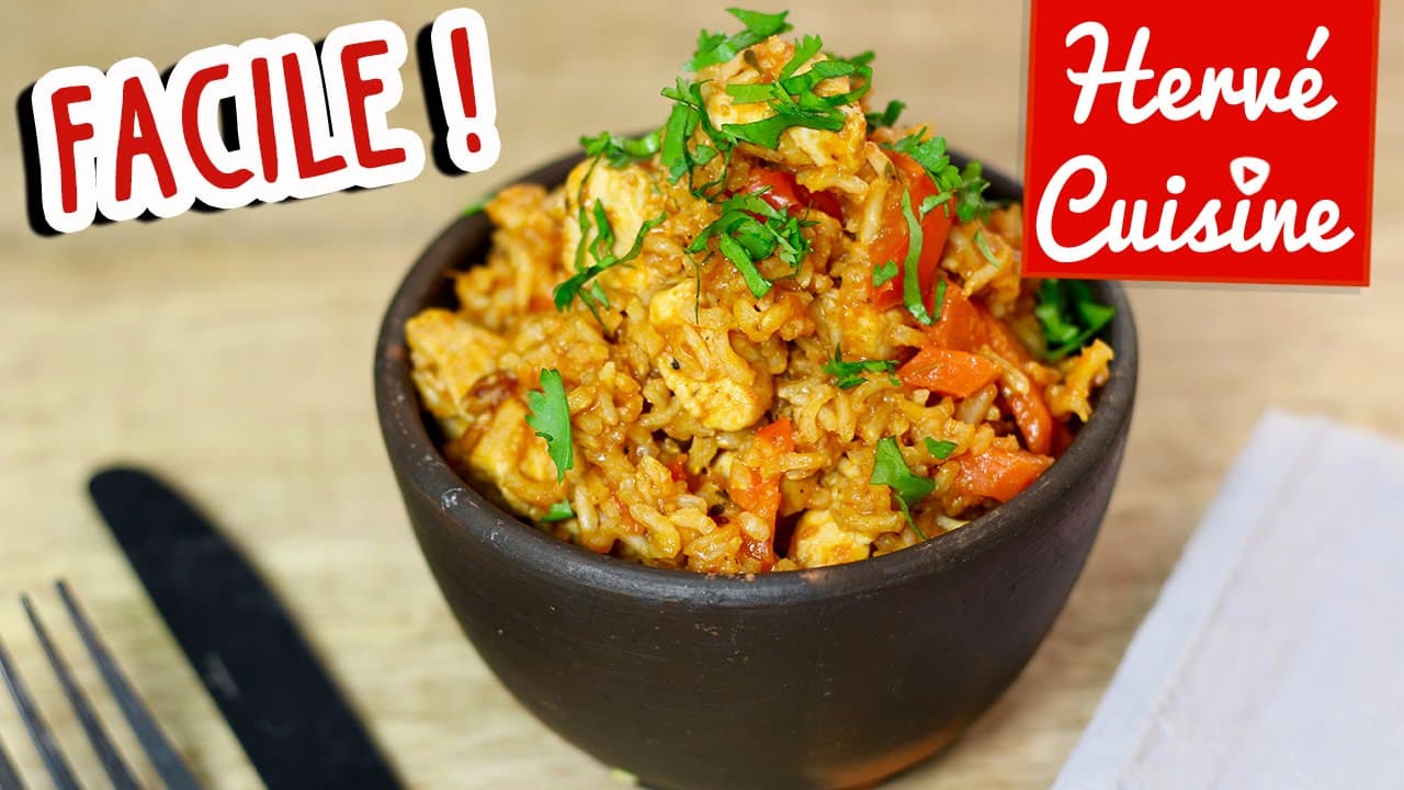 Riz au poulet à la tomate (one pot)