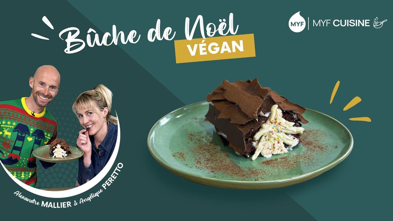 Bûche de Noël vegan au cacao