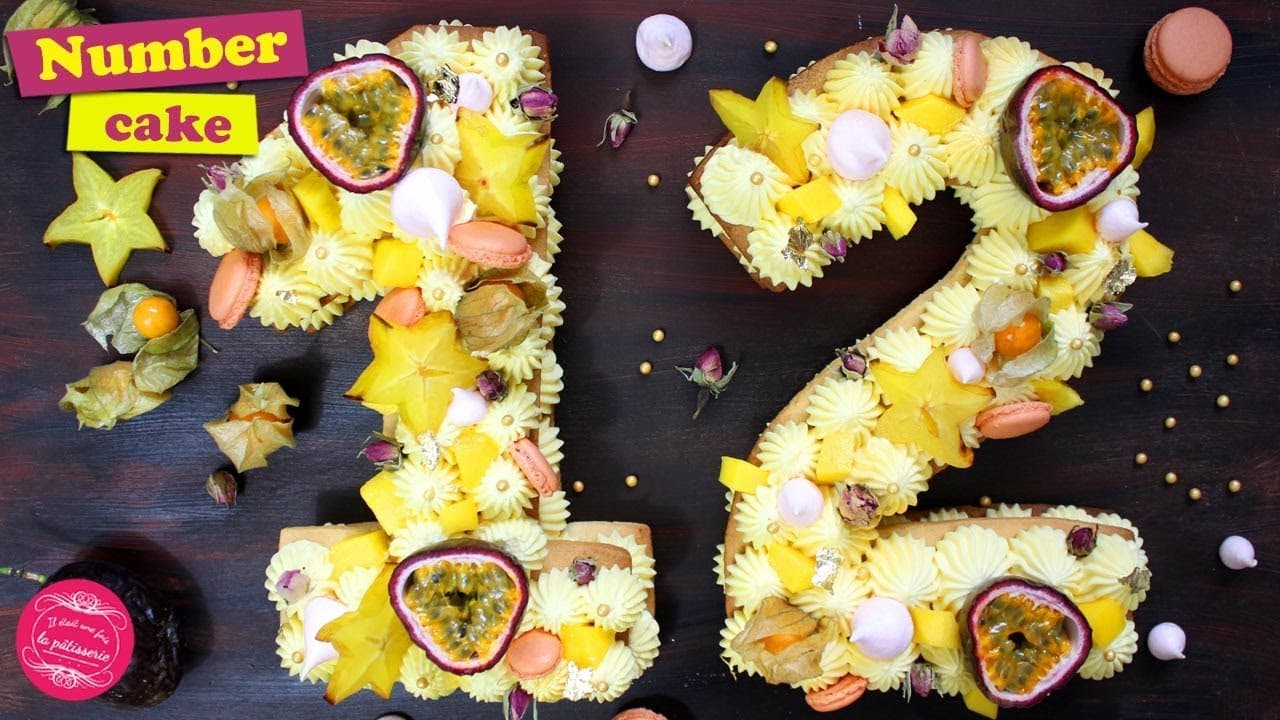 Number cake aux fruits de la passion