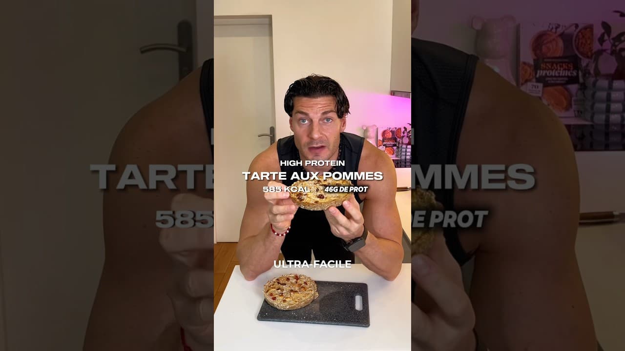 Tarte aux pommes protéinée (base avoine-banane)