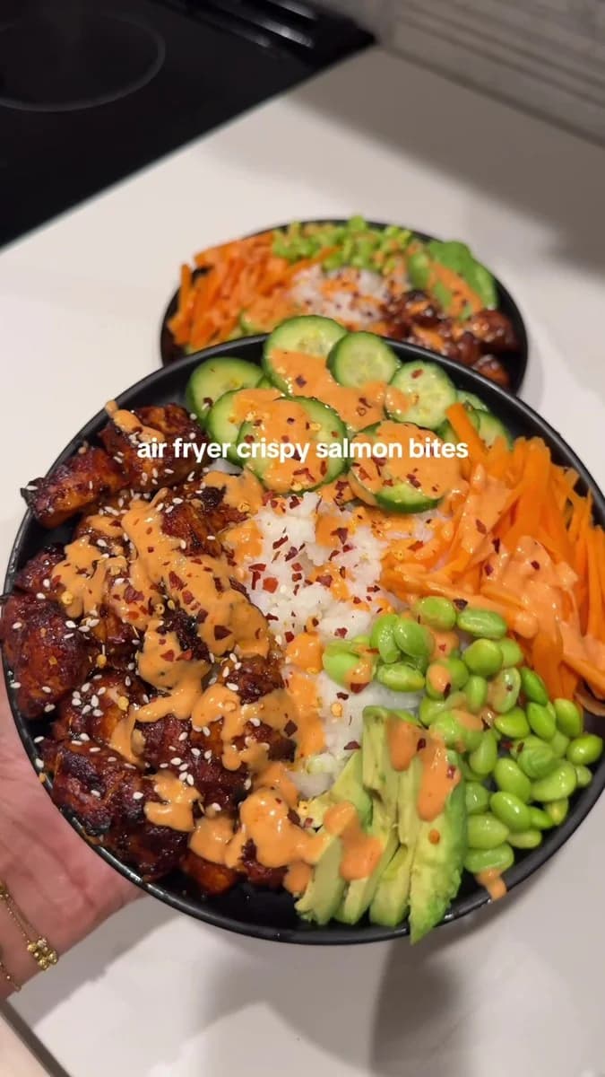 Air Fryer Crispy Salmon Bites