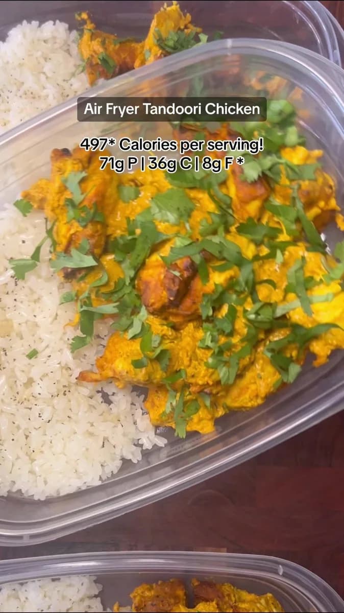 Air Fryer Tandoori Chicken Meal Prep