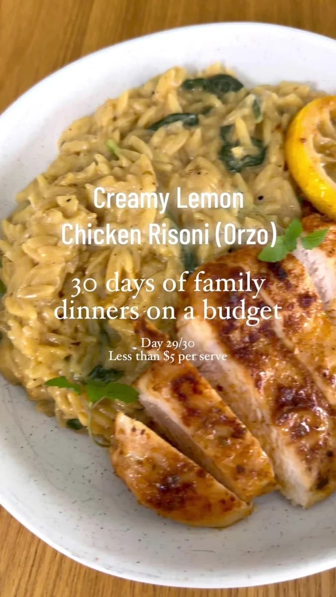 Creamy Lemon Chicken Risoni (Orzo)