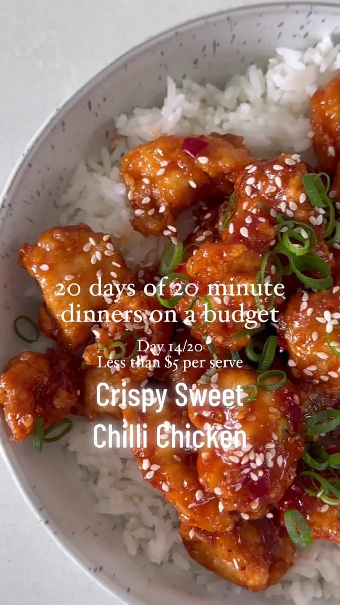Crispy Sweet Chilli Chicken by @simple.home.edit