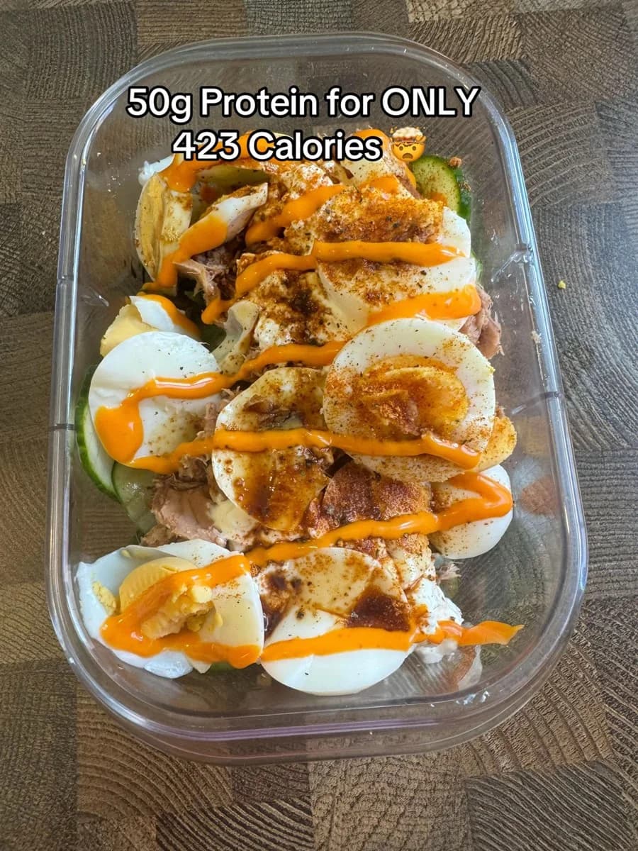 High-Protein Tuna Cucumber Salad by @cookwithchlos