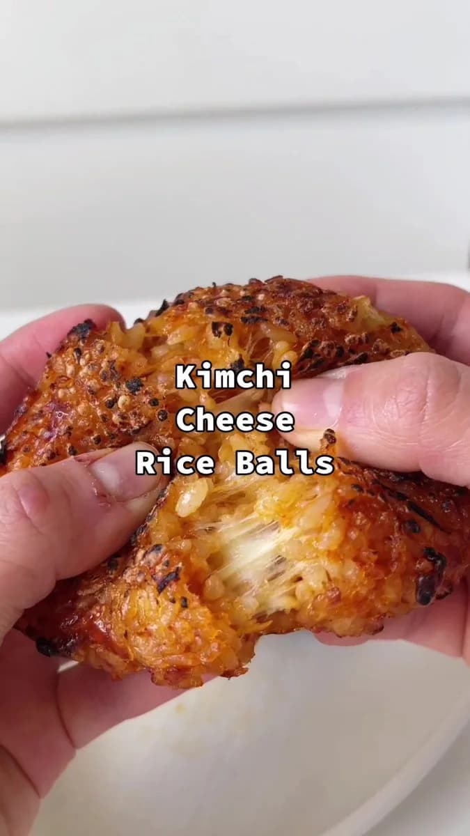 Kimchi Cheese Rice Balls