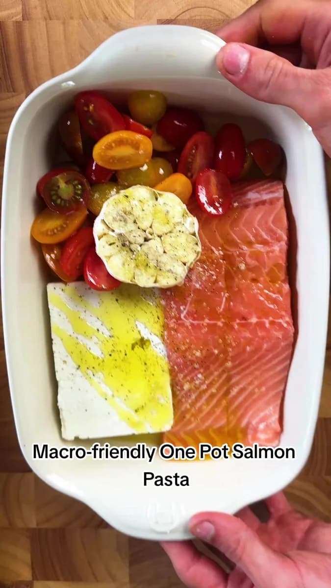 One Pan Salmon Pasta