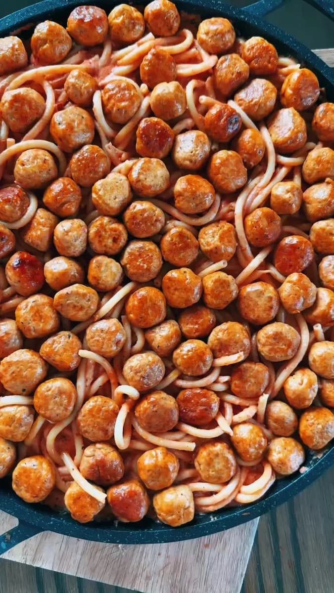Spaghetti with Chicken Meatballs