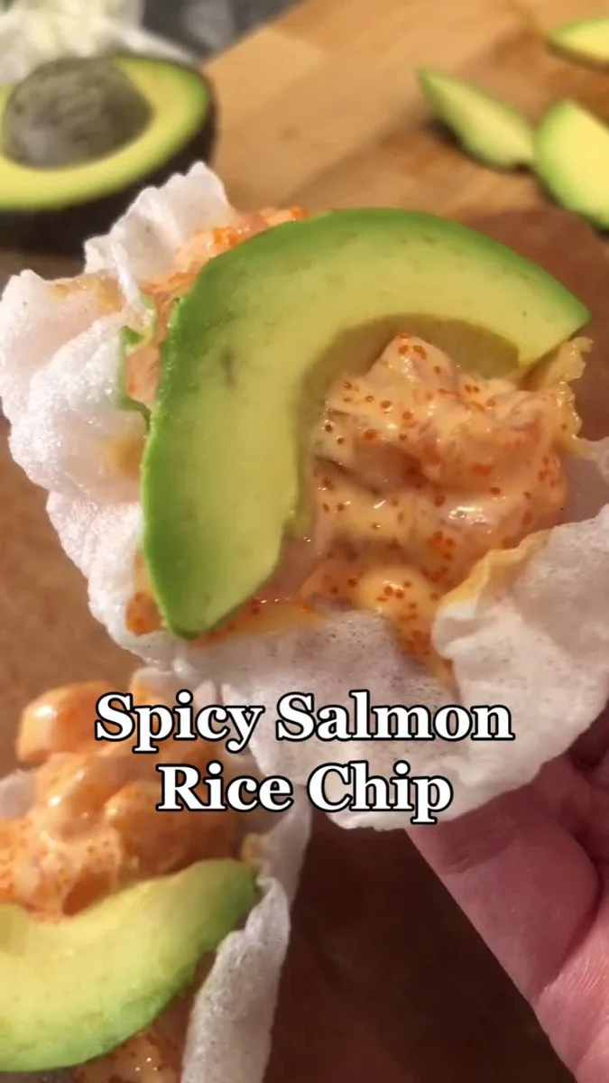 Spicy Salmon Rice Chip