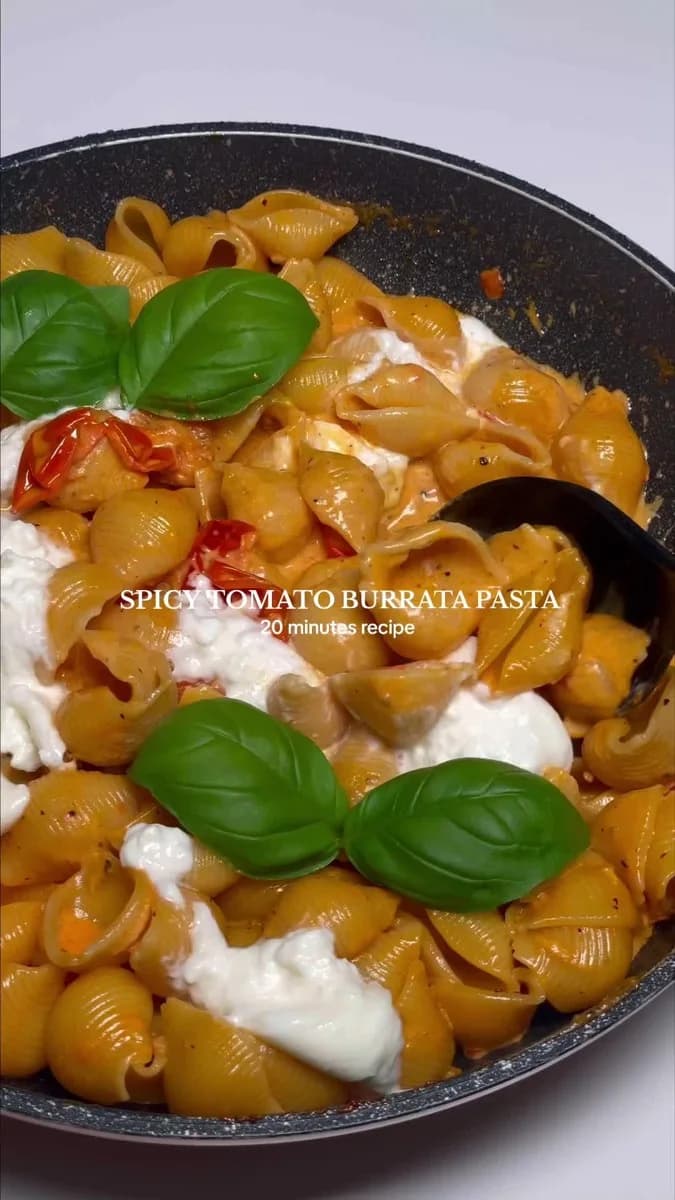 Spicy Tomato Burrata Pasta