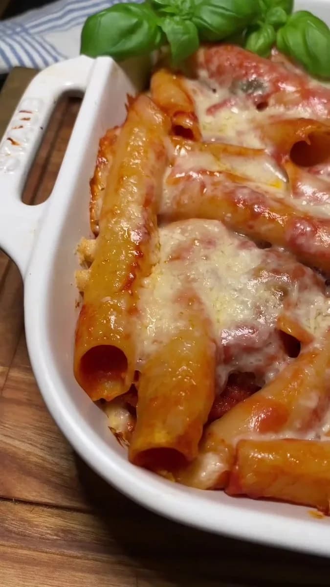 Timballo di Polpettine (Meatball Pasta Bake)