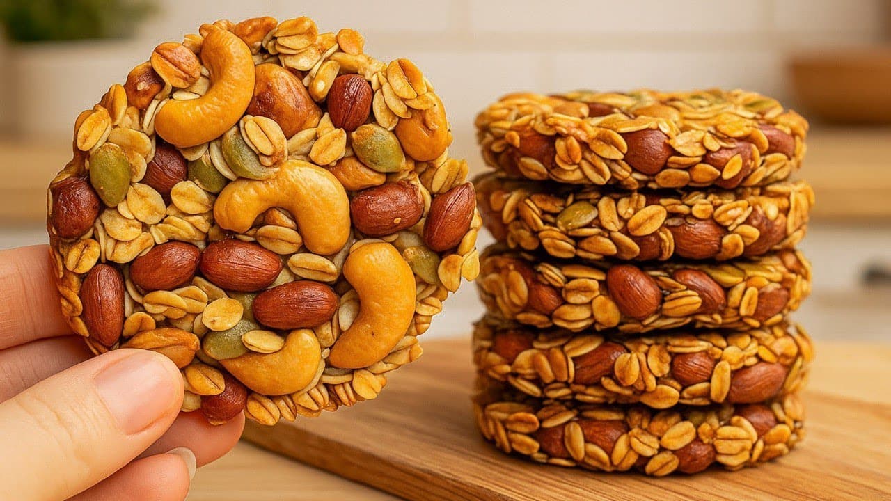 Granola-Kekse mit Aprikosen und Nüssen