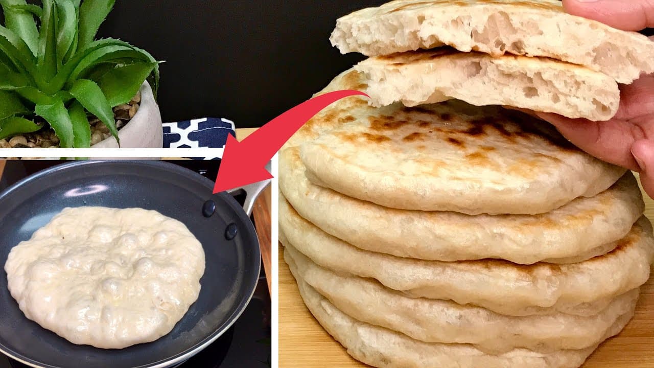 Pain à la poêle sans pétrissage