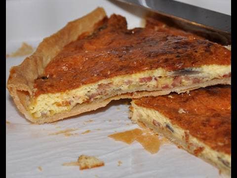 Quiche traditionnelle aux lardons et champignons