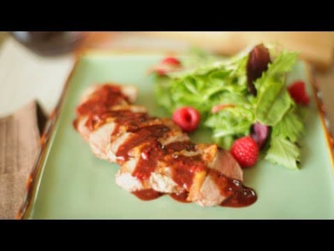 Magrets de canard à la sauce aux framboises